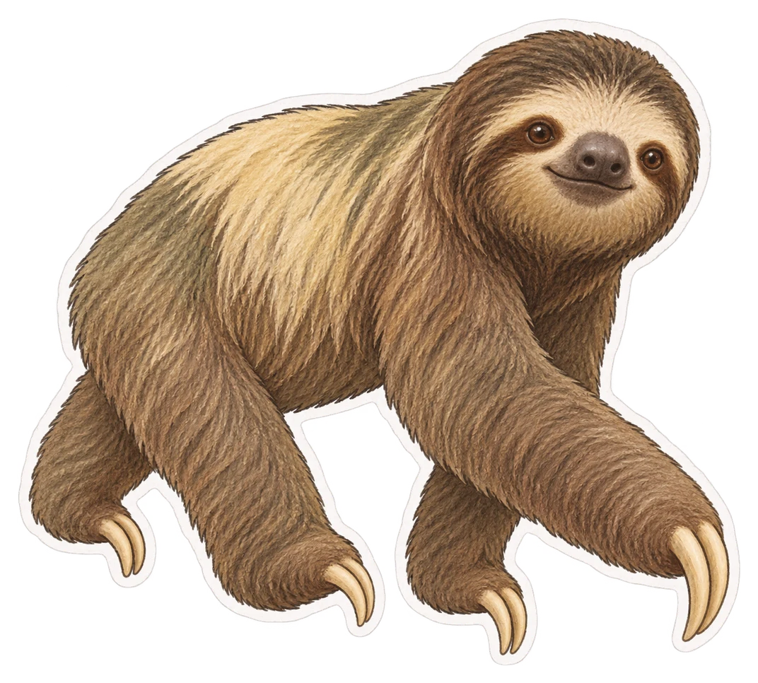Le paresseux à deux doigts (Choloepus didactylus)