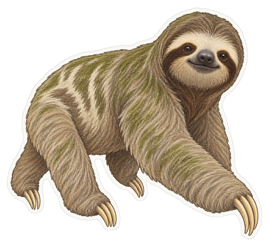 Le paresseux à trois doigts (Bradypus tridactylus)