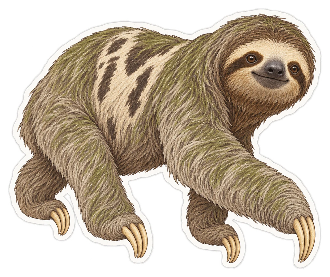 Le paresseux à gorge brune (Bradypus variegatus)