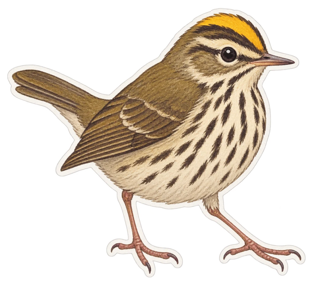 La paruline couronnée (Seiurus aurocapilla)