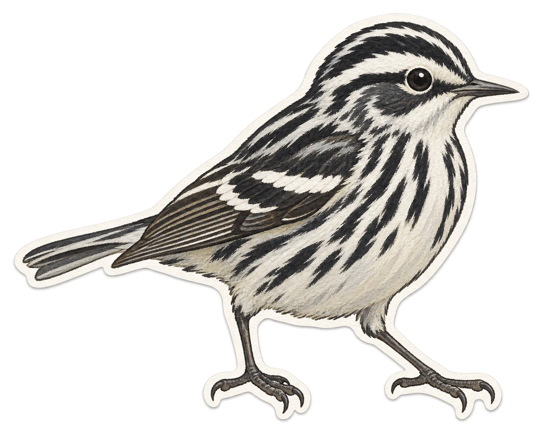 La paruline rayée (Setophaga striata)