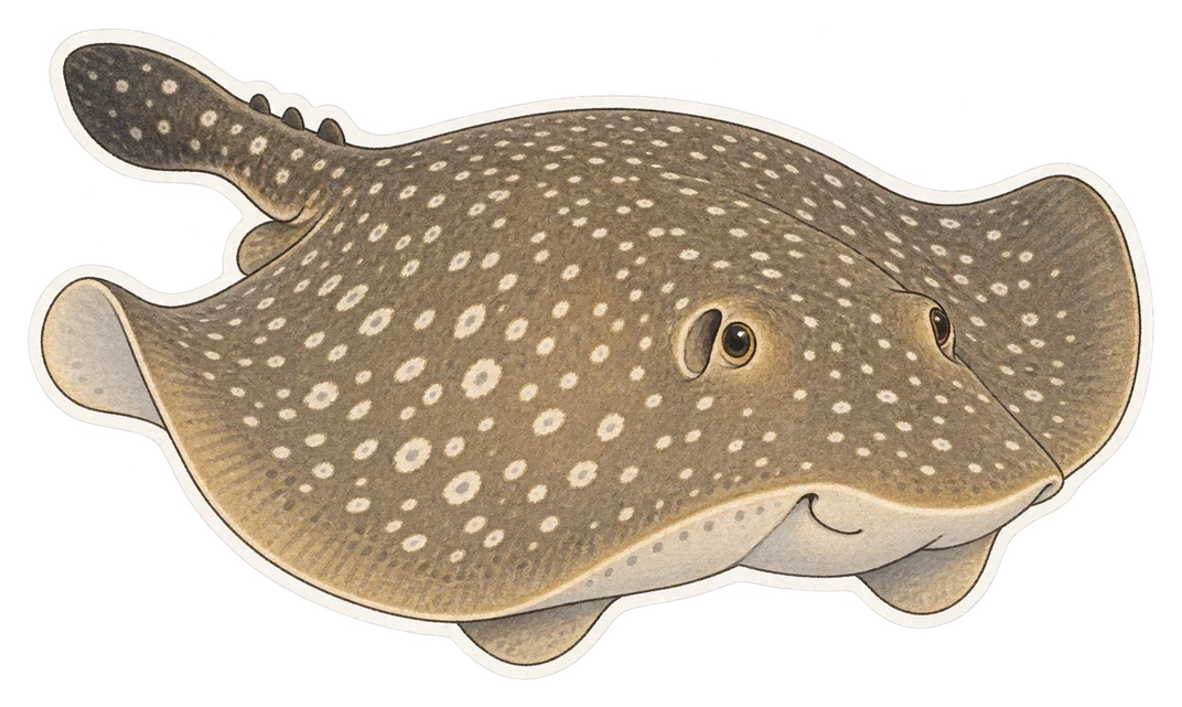 La pastenague géante à queue courte (Urogymnus polylepis)