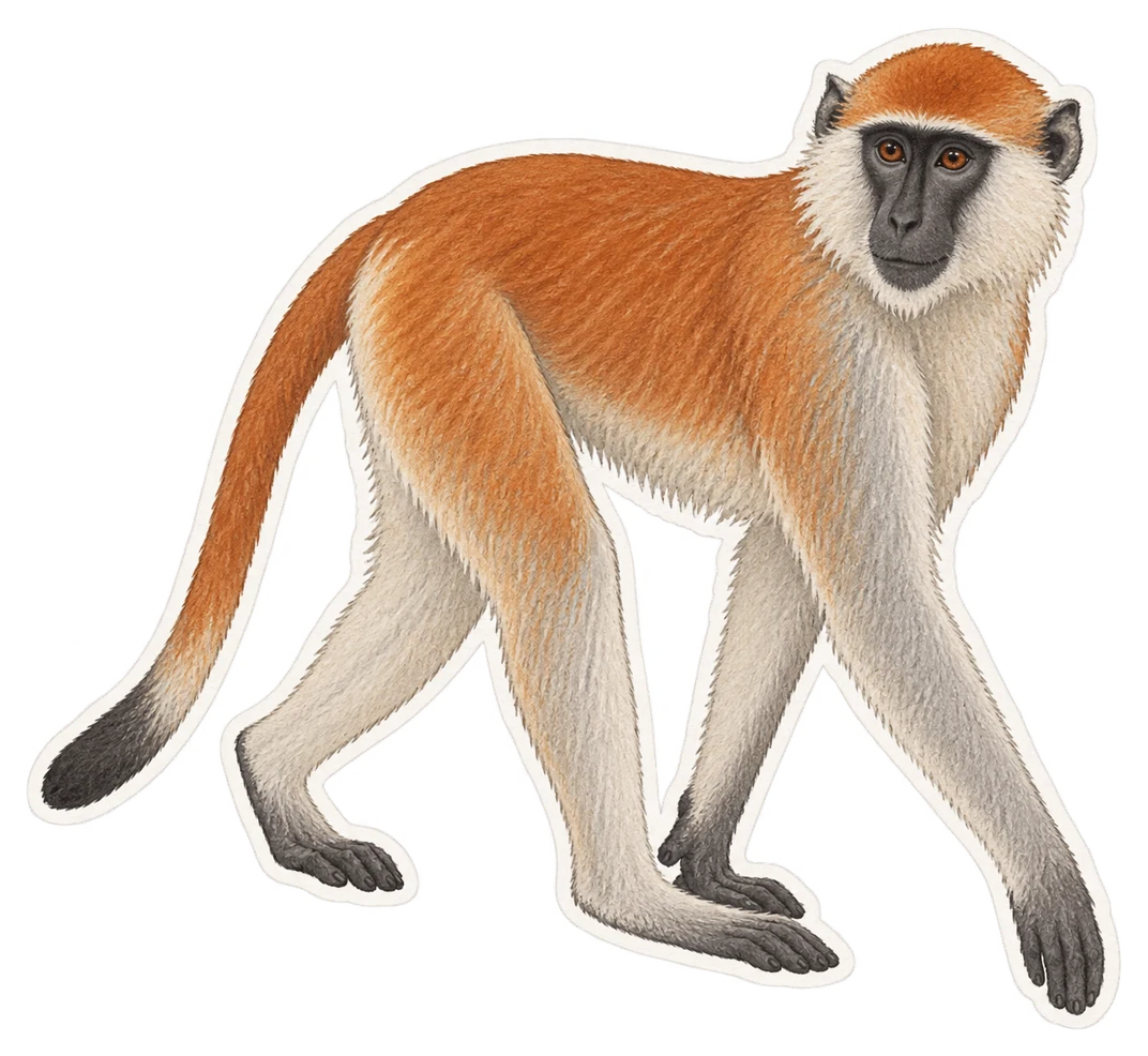 Le patas (Erythrocebus patas)