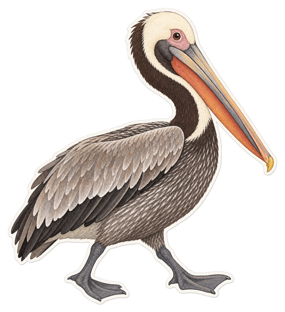 Le pélican du Pérou (Pelecanus thagus)