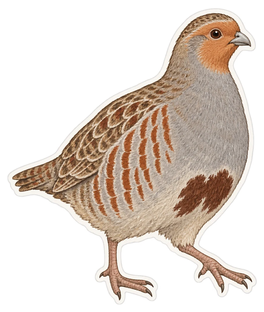 La perdrix grise (Perdix perdix)
