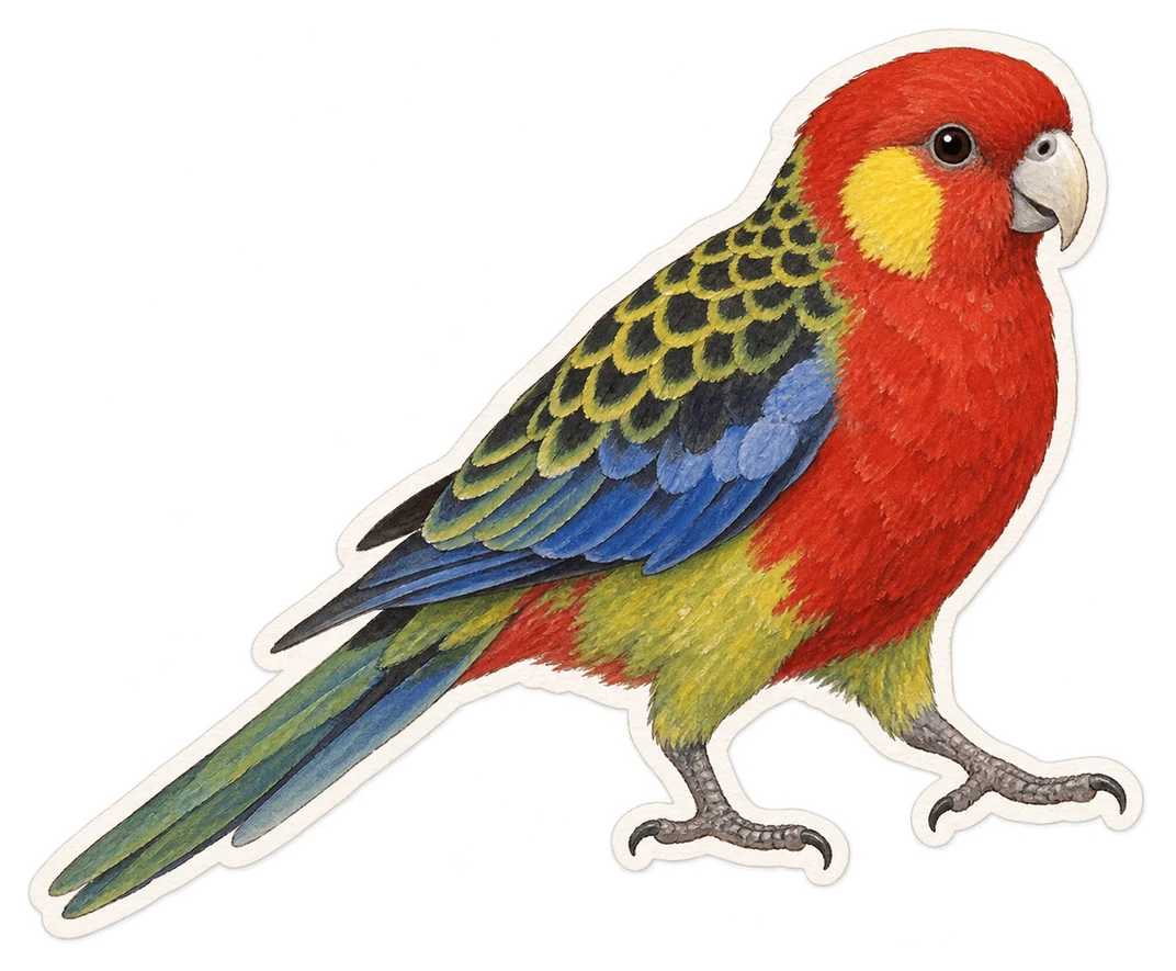 La perruche à oreilles jaunes (Platycercus icterotis)