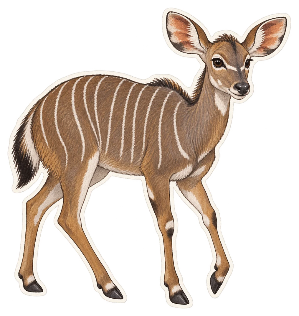 Le petit koudou (Tragelaphus imberbis)