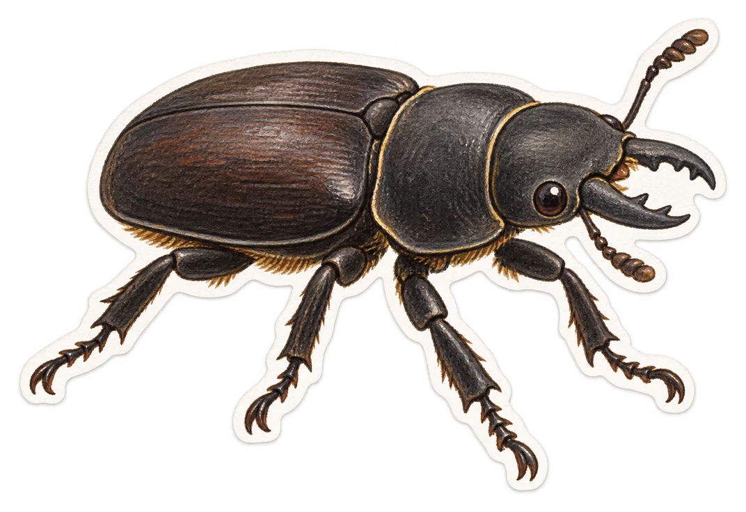 La petite biche (Dorcus parallelipipedus)