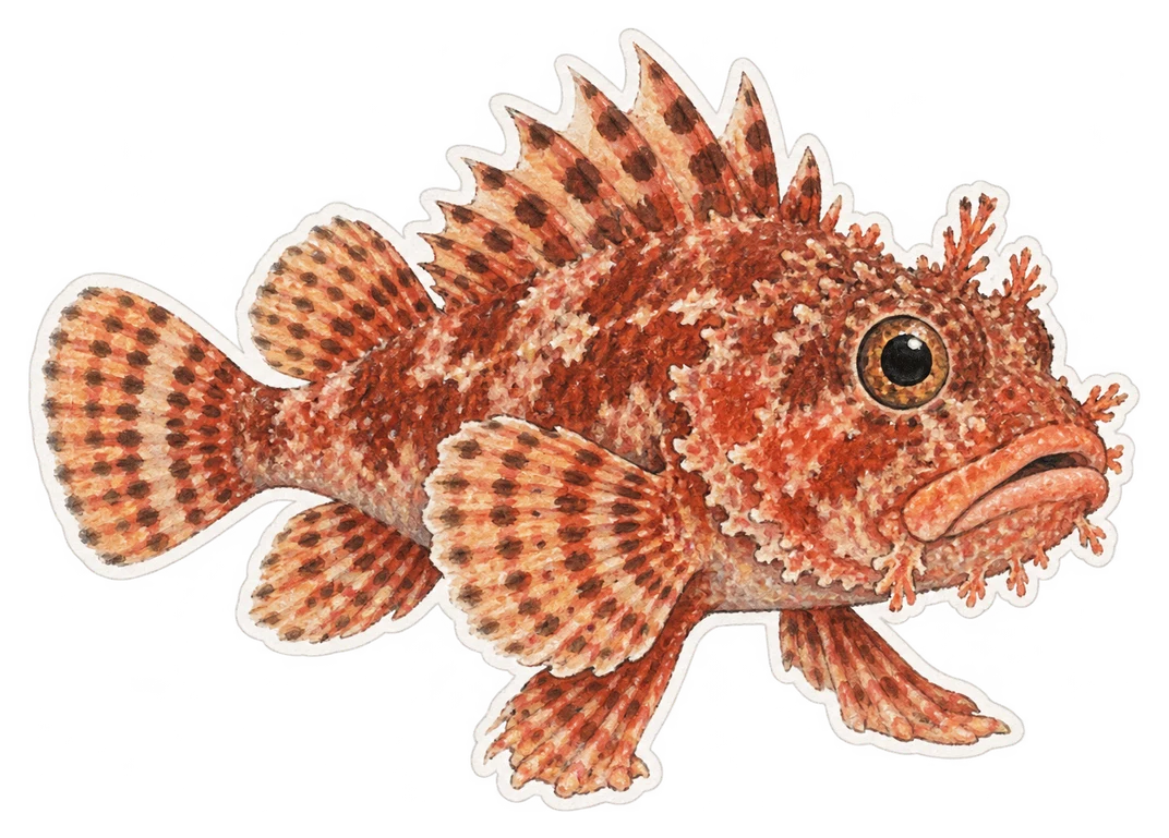 La petite rascasse rouge (Scorpaena notata)