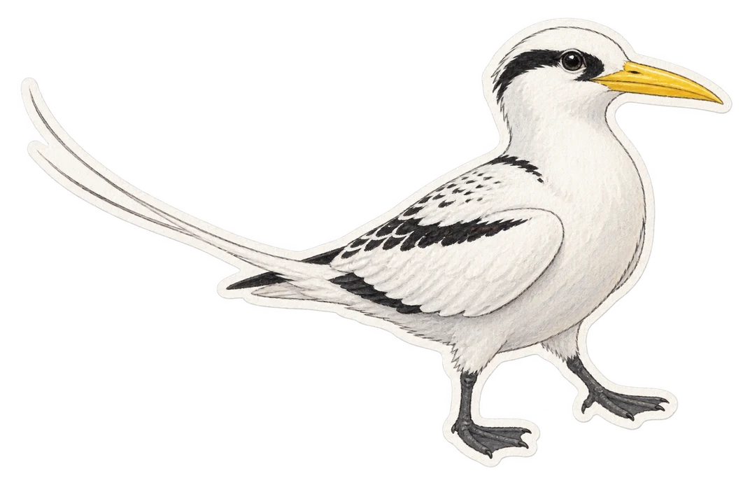 Le phaéton à bec jaune (Phaethon lepturus)