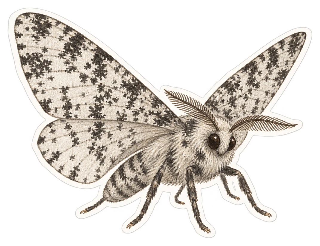 La phalène du bouleau (Biston betularia)