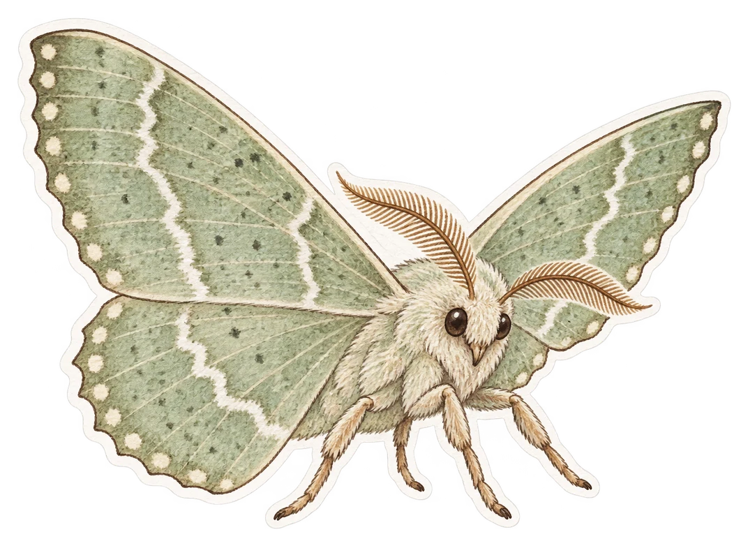 La phalène perlée (Campaea margaritaria)