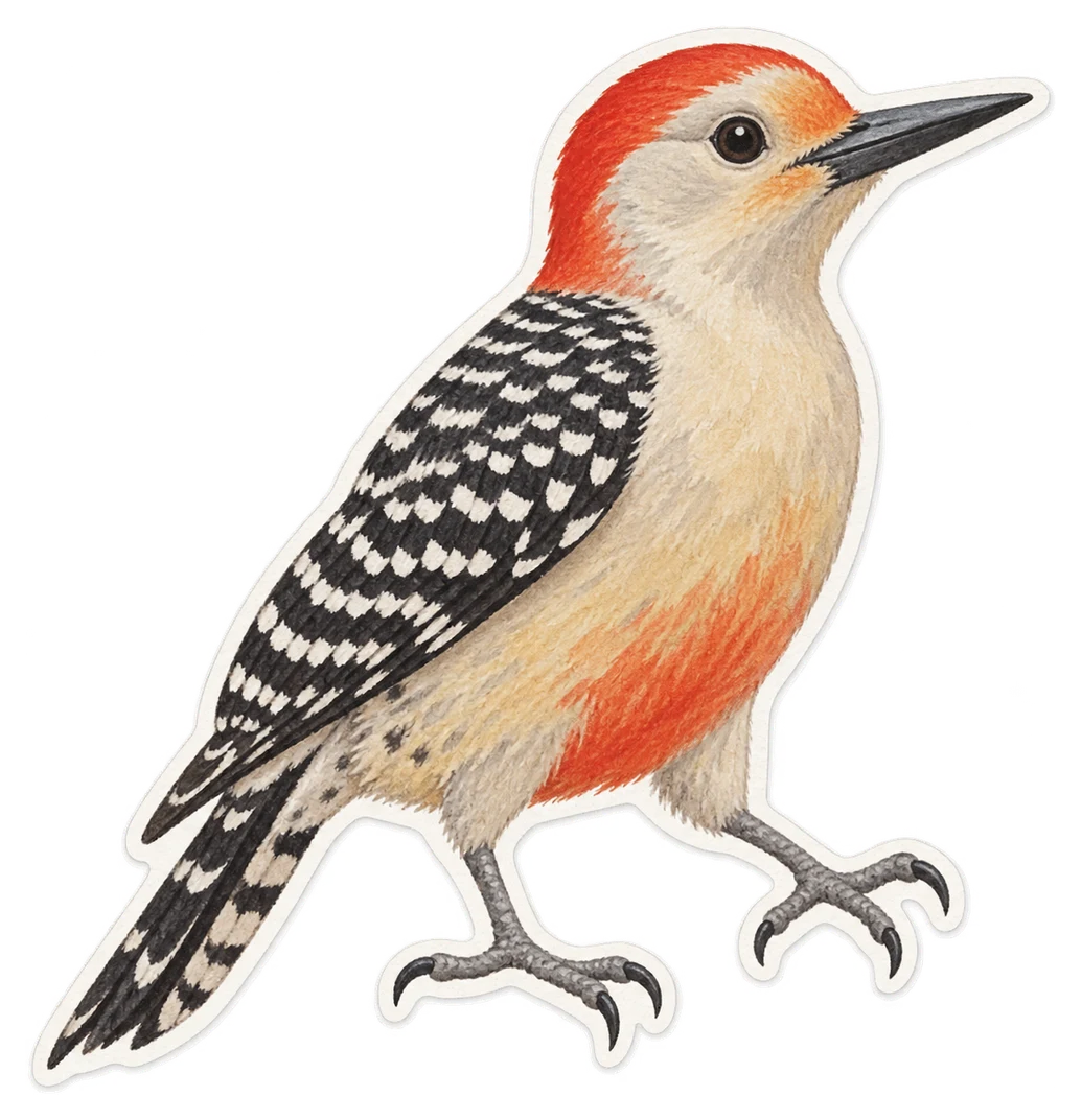 Le pic à ventre roux (Melanerpes carolinus)