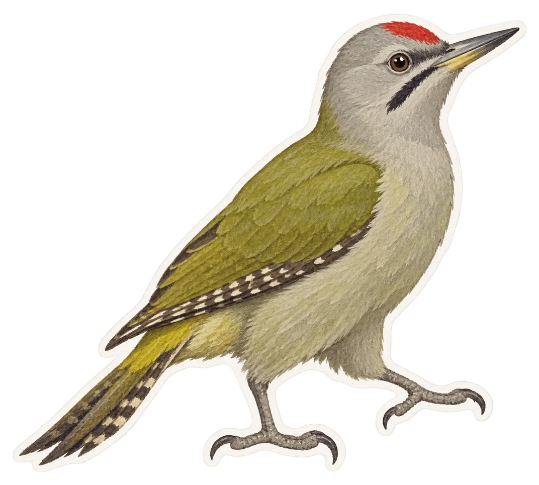 Le pic cendré (Picus canus)