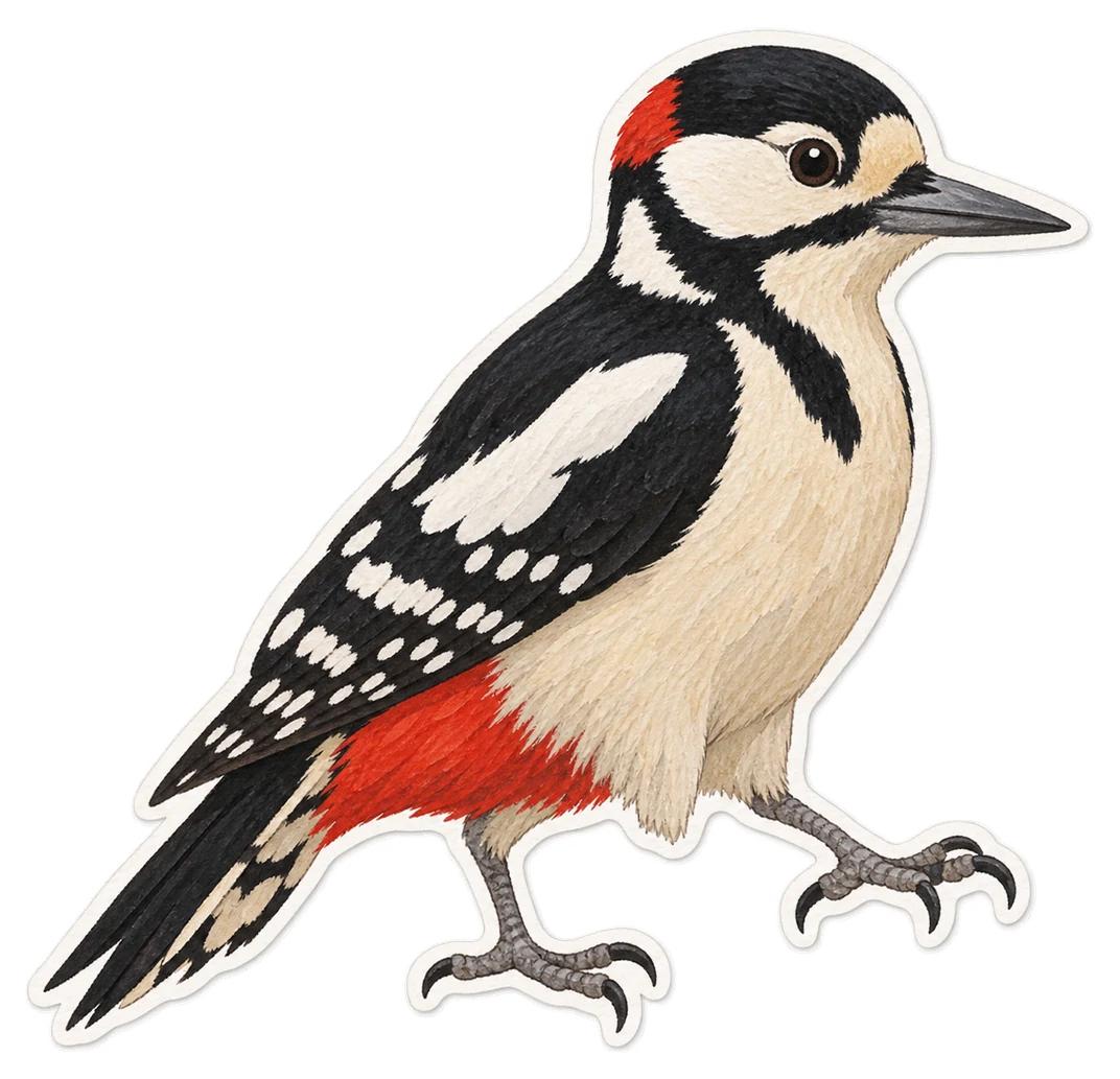 Le pic épeiche (Dendrocopos major)