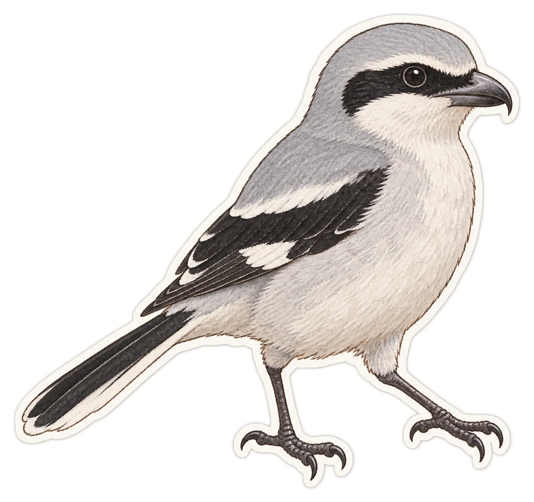 La pie-grièche grise (Lanius excubitor)