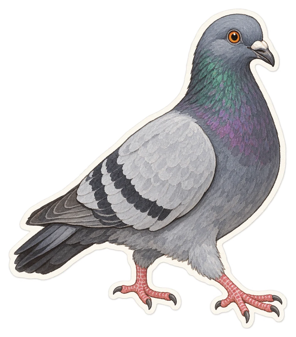 Le pigeon biset (Columba livia)
