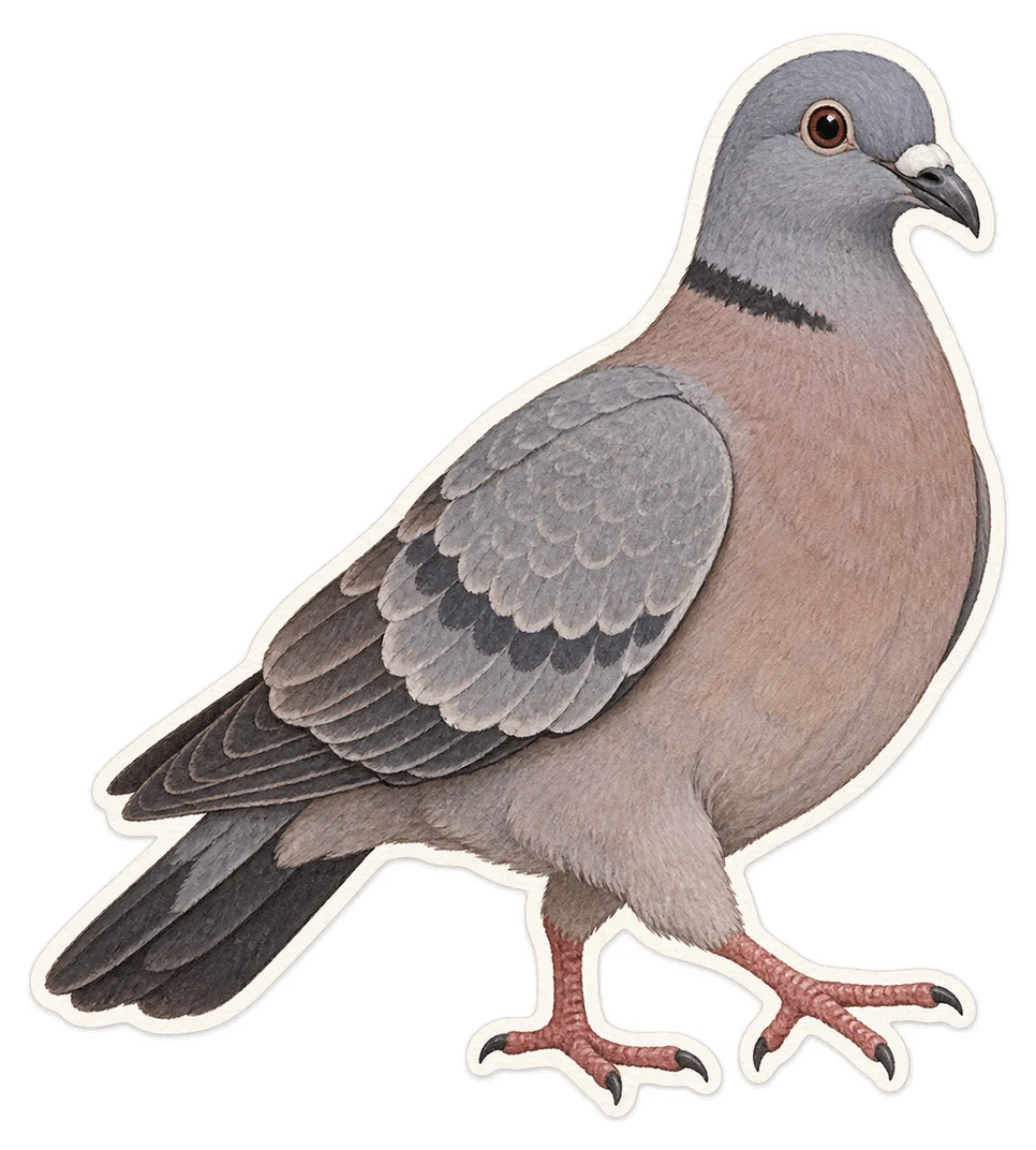 Le pigeon gris (Columba unicincta)