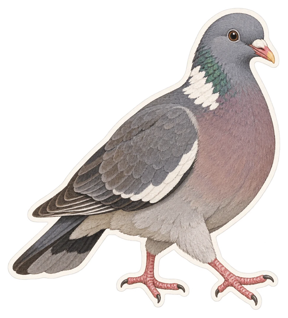 Le pigeon rameron (Columba arquatrix)