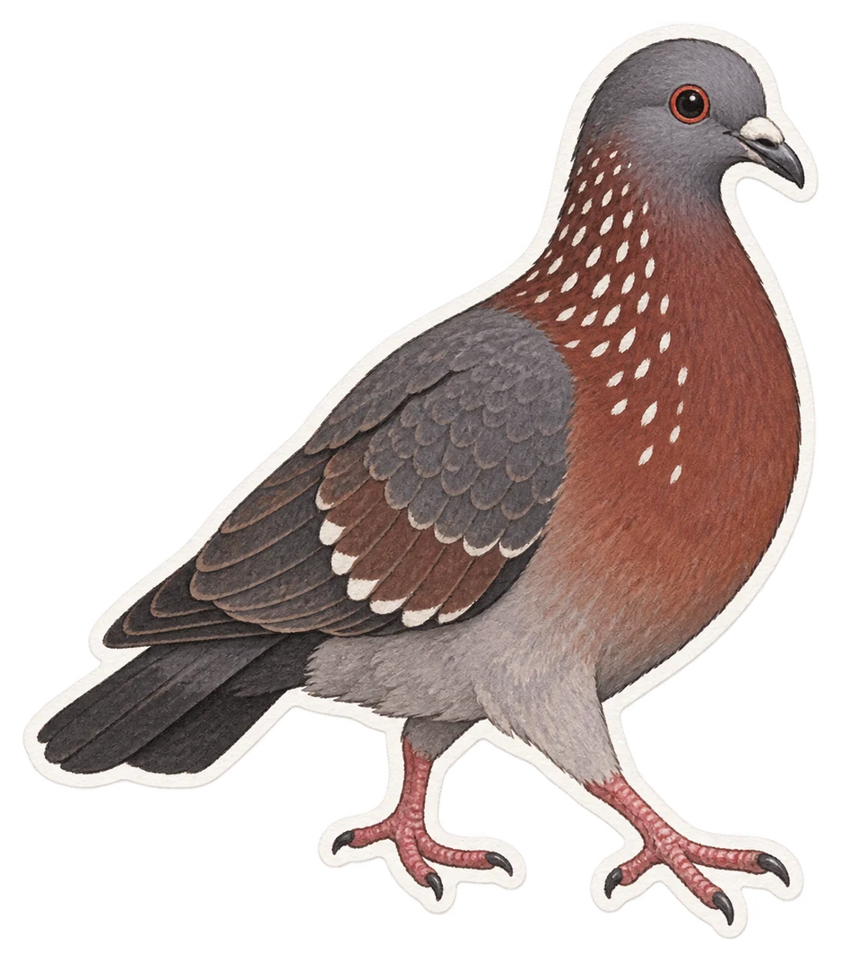 Le pigeon roussard (Columba guinea)