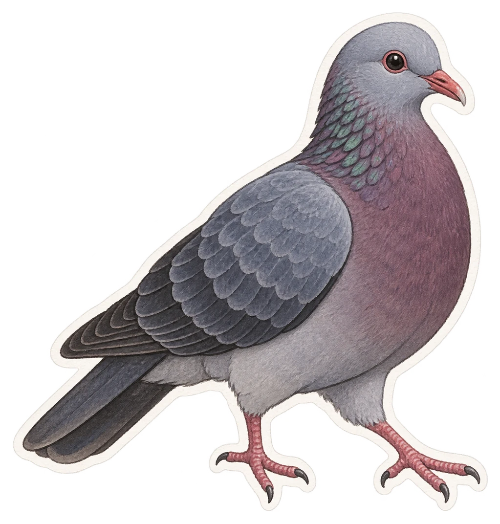 Le pigeon violet (Columba janthina)