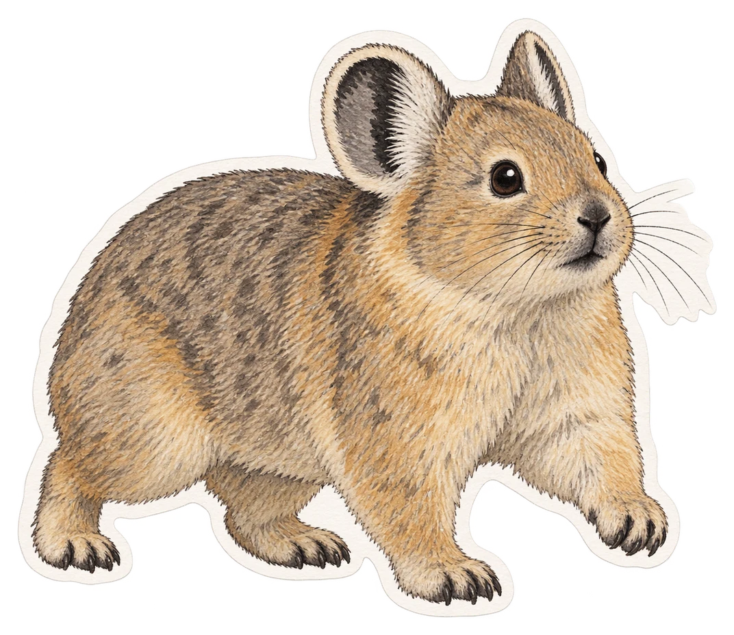 Le pika à lèvres noires (Ochotona curzoniae)