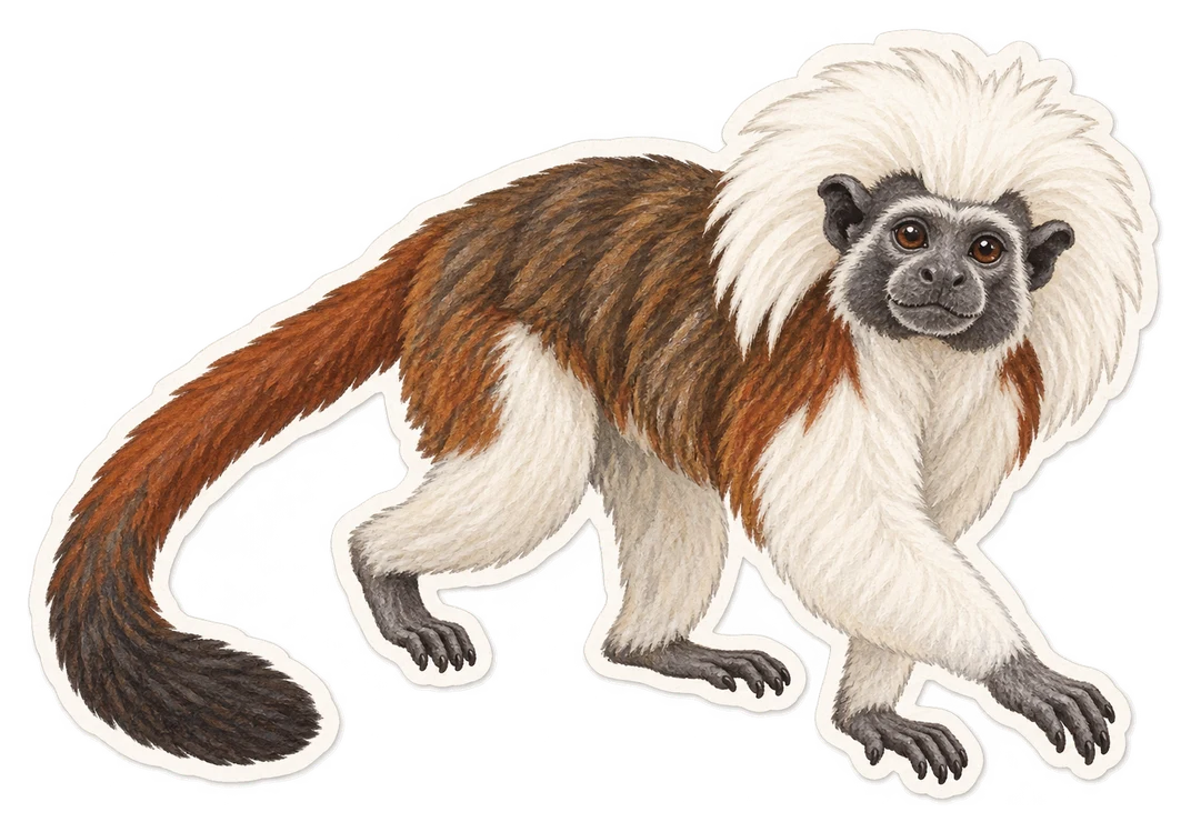Le pinché à crête blanche (Saguinus oedipus)
