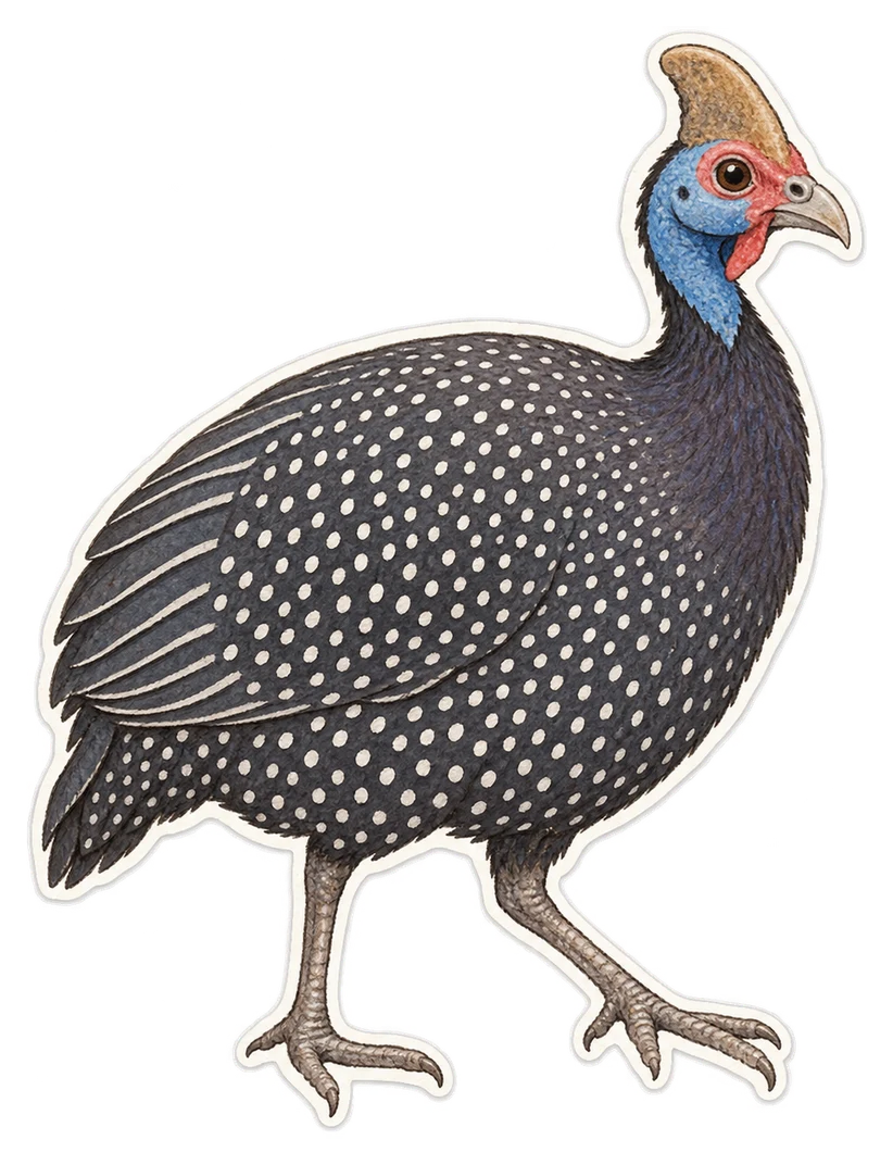 La pintade de Pucheran (Guttera pucherani)