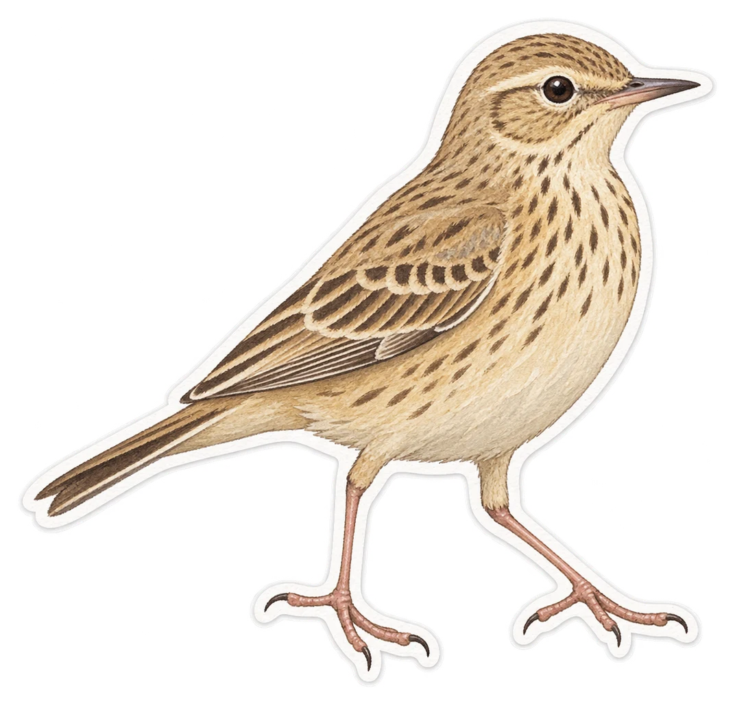 Le pipit rousseline (Anthus campestris)