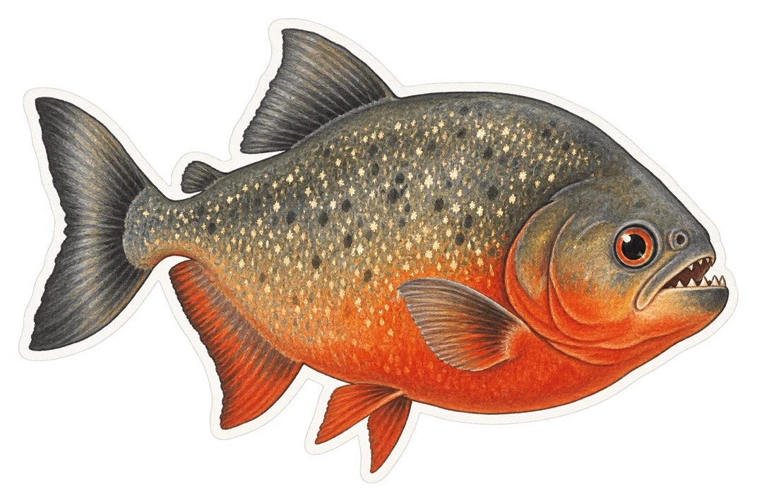 Le piranha à ventre rouge (Pygocentrus nattereri)