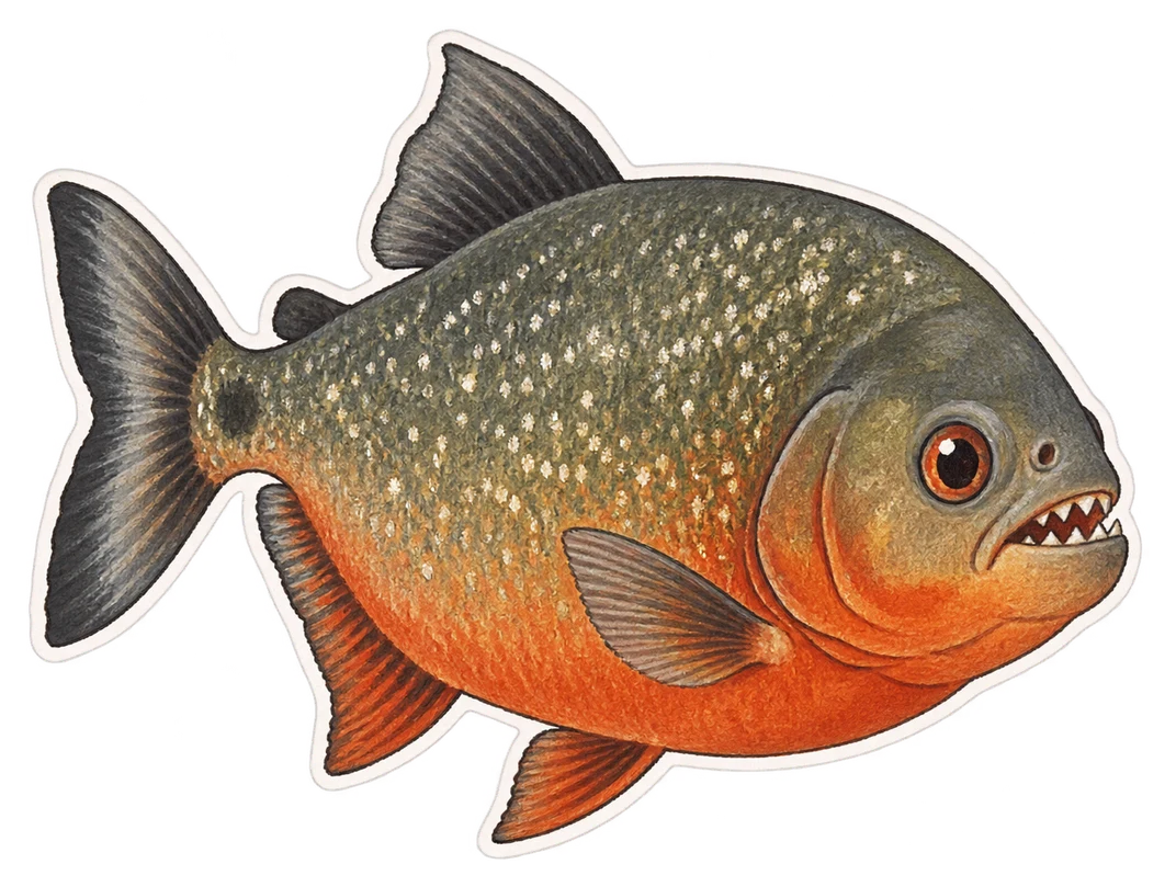 Le piranha de l'Orénoque (Pygocentrus cariba)