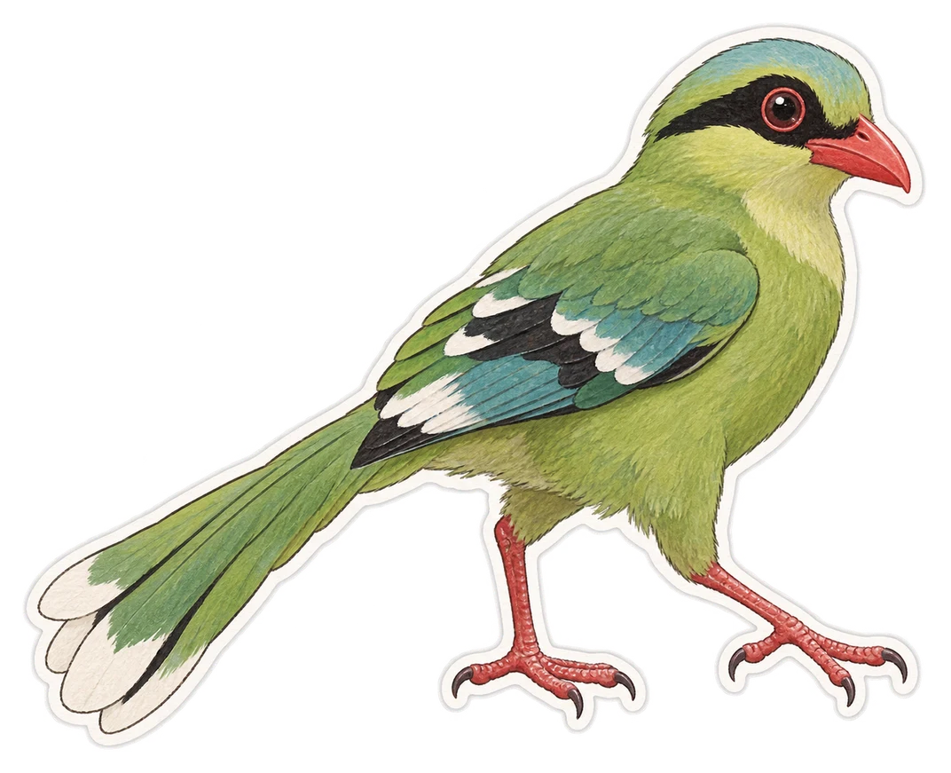 La pirolle verte (Cissa chinensis)