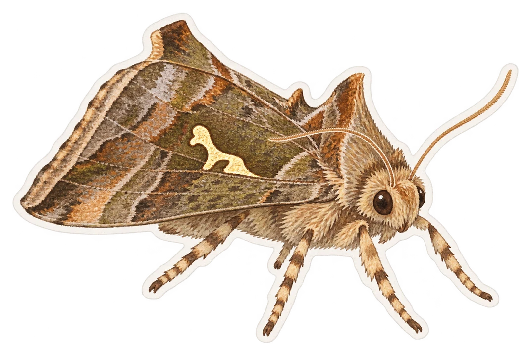 La plusie chalcite (Chrysodeixis chalcites)