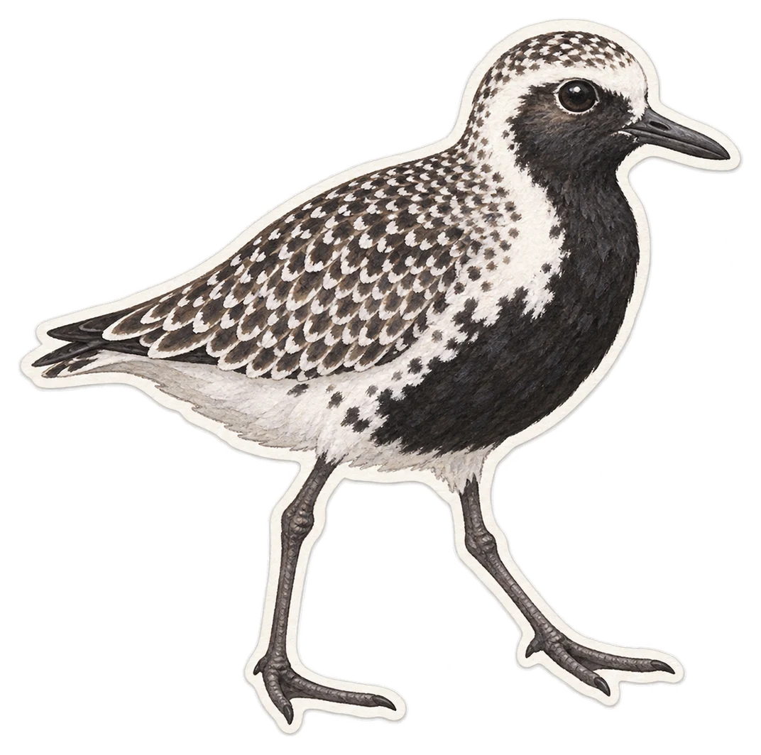 Le pluvier argenté (Pluvialis squatarola)