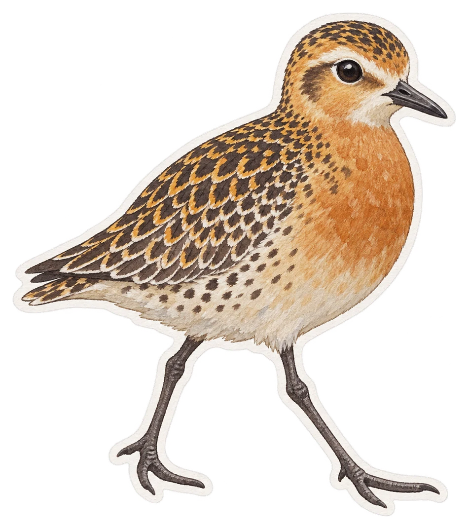 Le pluvier fauve (Pluvialis fulva)
