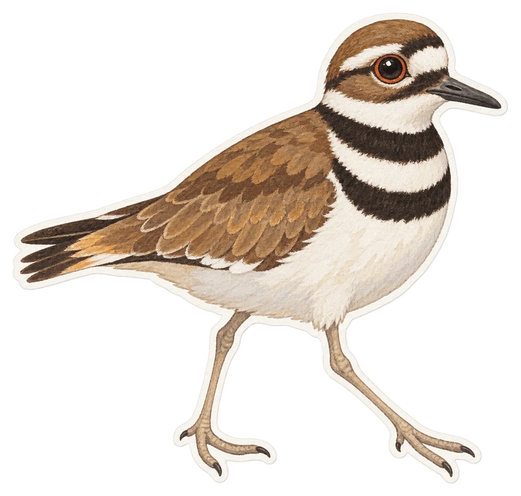 Le pluvier kildir (Charadrius vociferus)