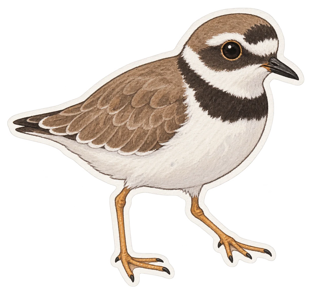 Le pluvier semipalmé (Charadrius semipalmatus)