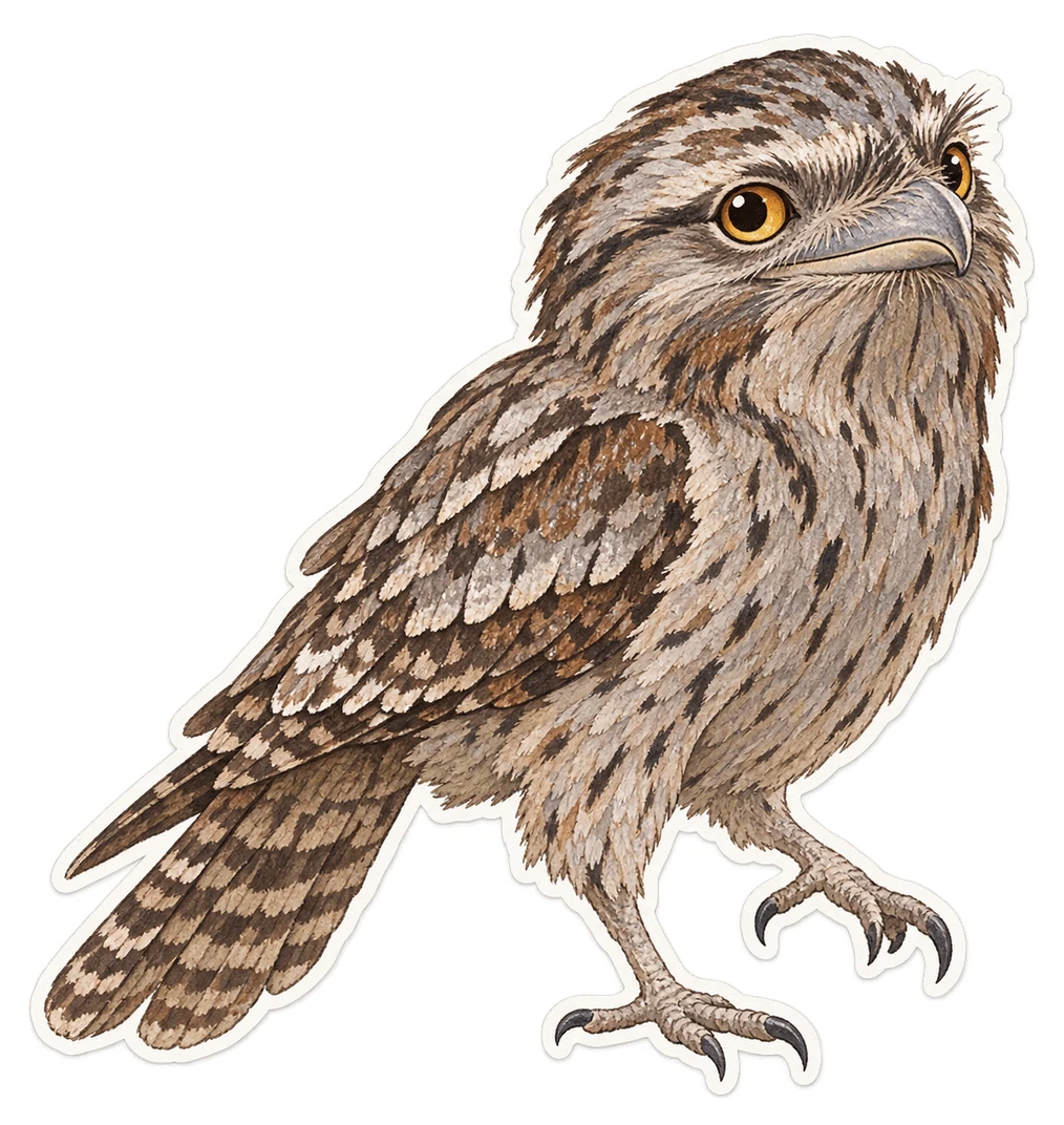 Le podarge gris (Podargus strigoides)