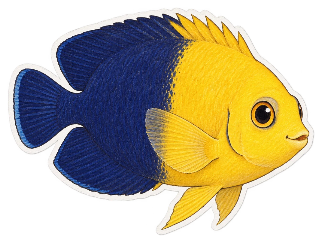 Le poisson-ange bicolore (Centropyge bicolor)