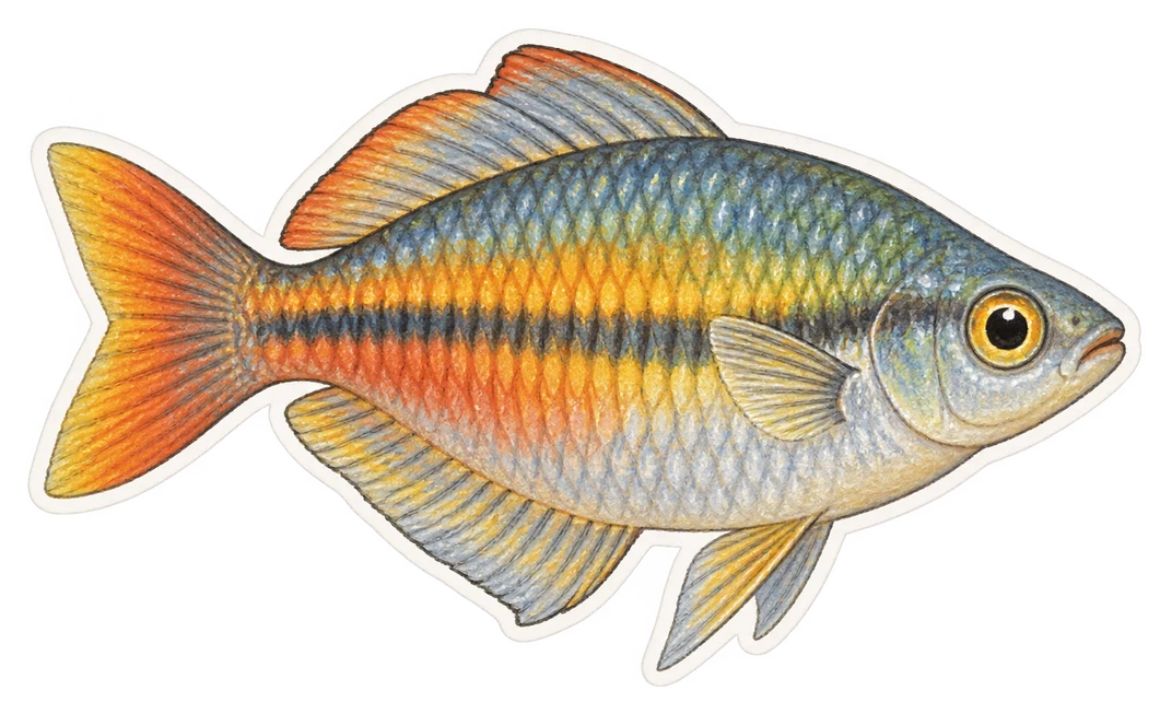 Le poisson arc-en-ciel néon (Melanotaenia praecox)