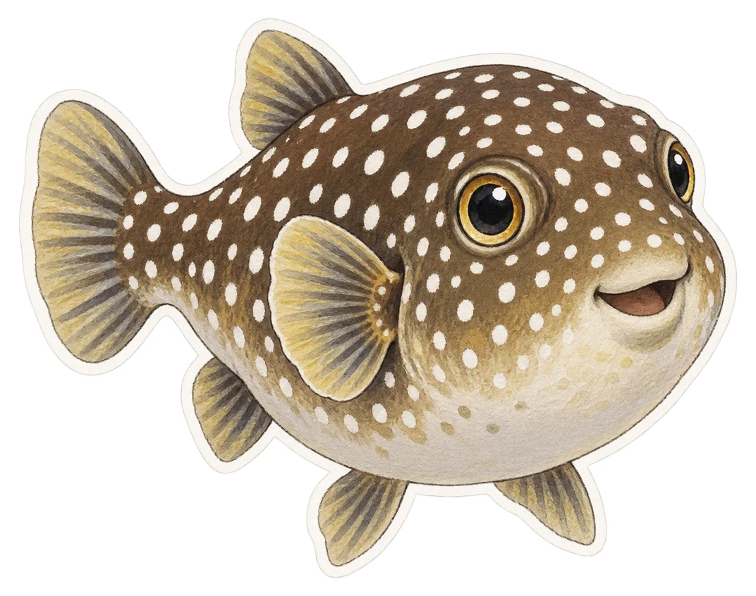 Le poisson-ballon à taches blanches (Arothron hispidus)