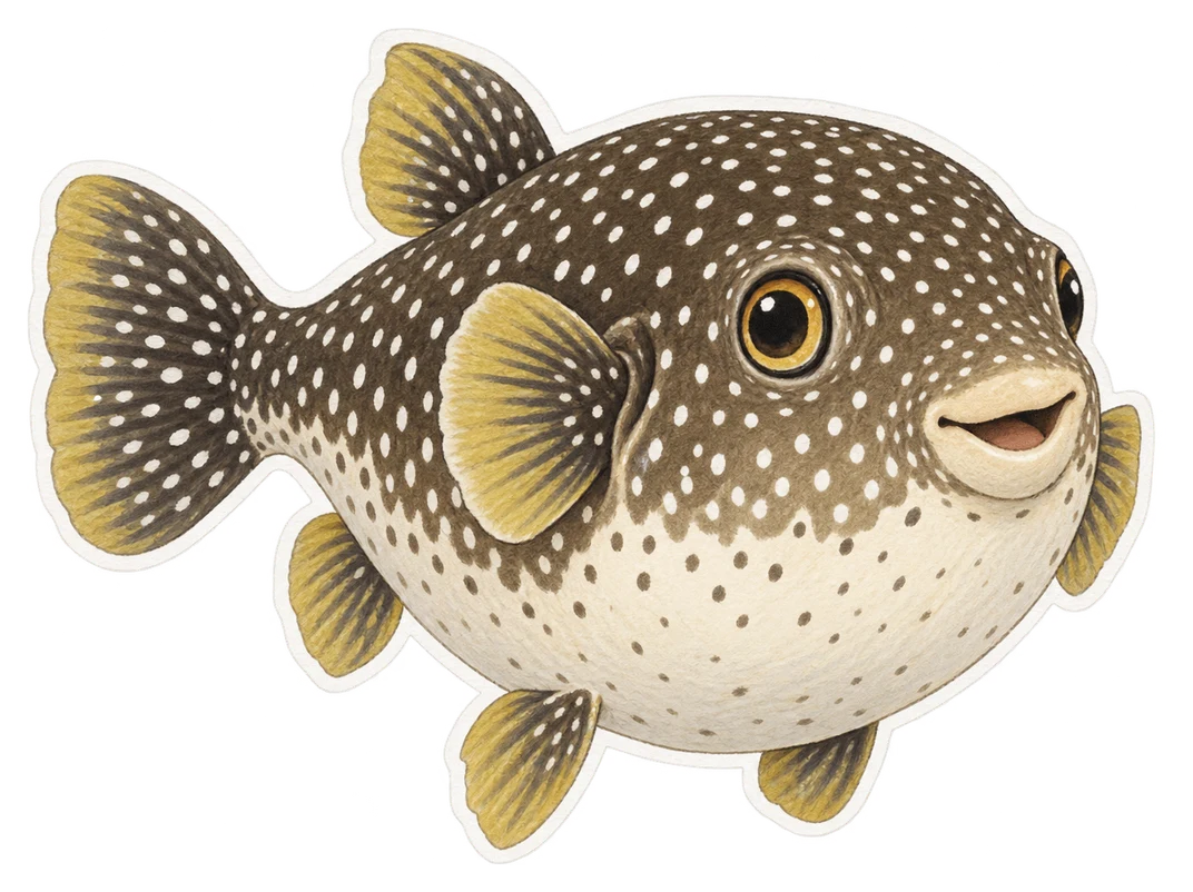 Le poisson-ballon étoilé (Arothron stellatus)