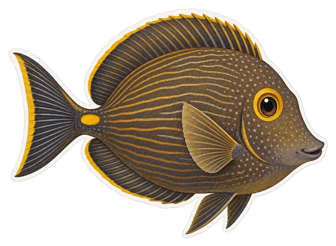 Le poisson-chirurgien à cercle doré (Ctenochaetus striatus)