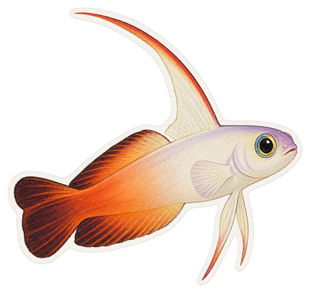 Le poisson-feu magnifique (Nemateleotris magnifica)