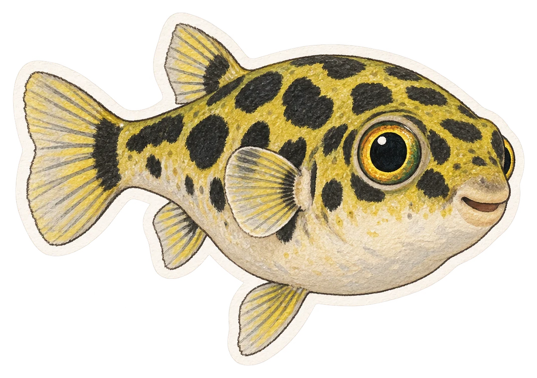 Le poisson-globe nain (Carinotetraodon travancoricus)