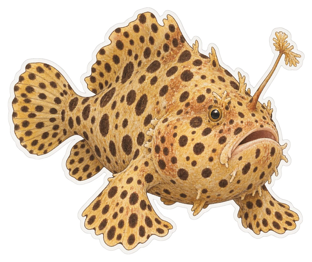 Le poisson-grenouille tacheté (Antennarius maculatus)