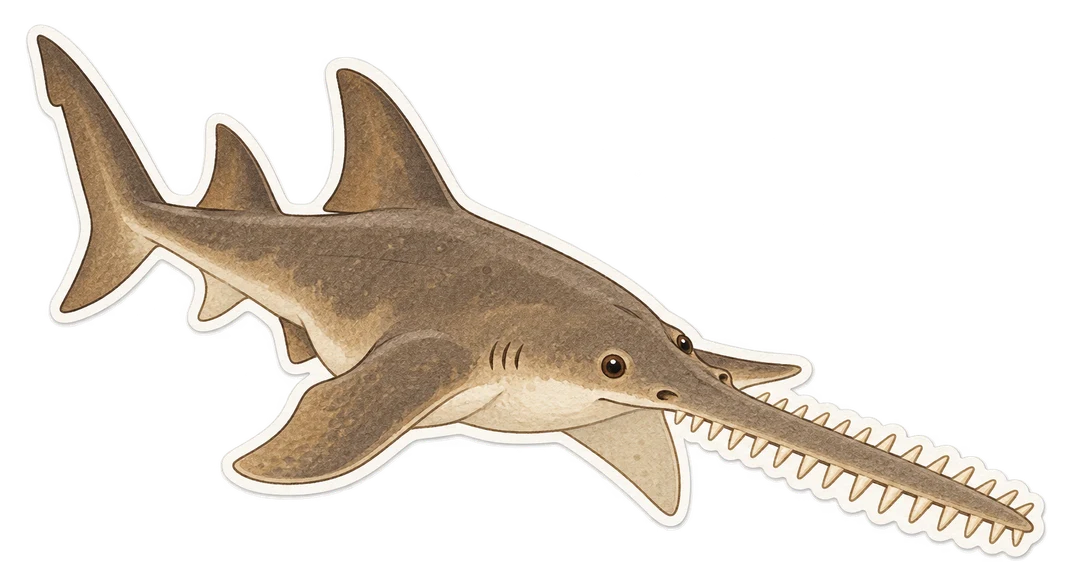 Le poisson-scie à grandes dents (Anoxypristis cuspidata)