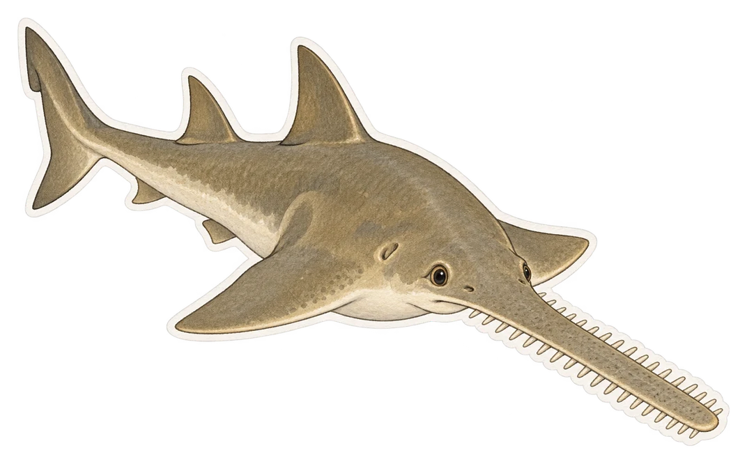 Le poisson-scie à petites dents (Pristis pectinata)