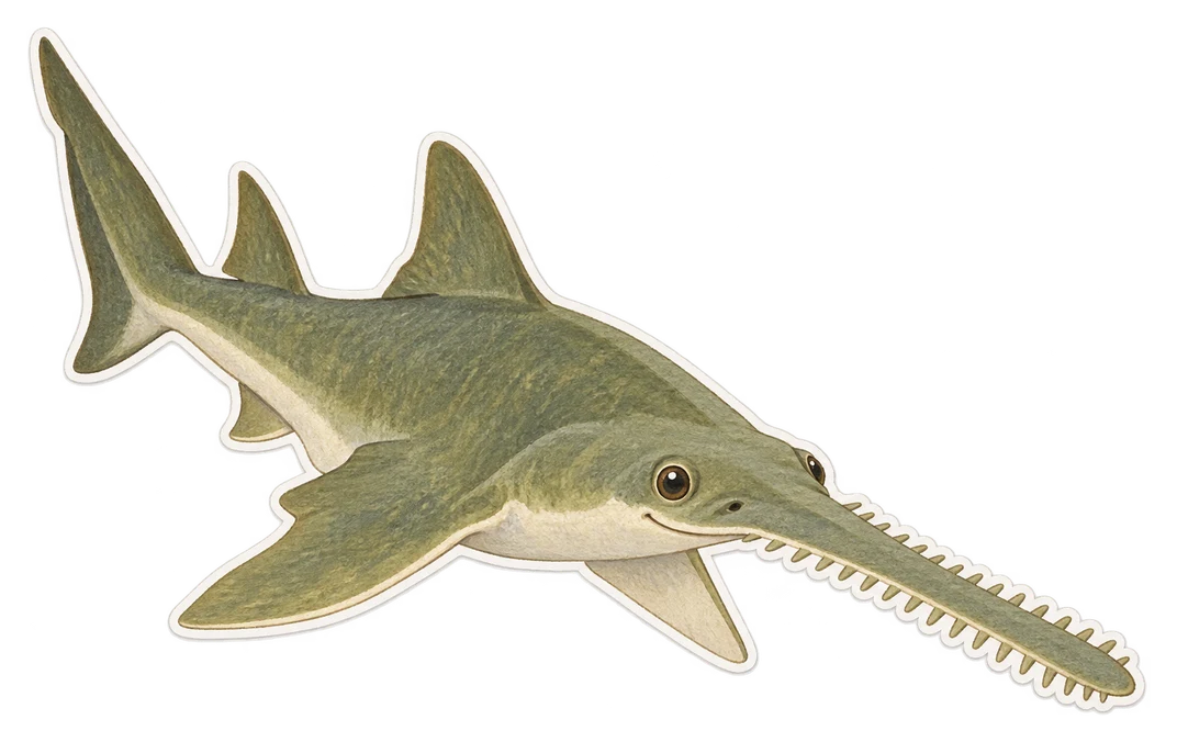 Le poisson-scie vert (Pristis zijsron)