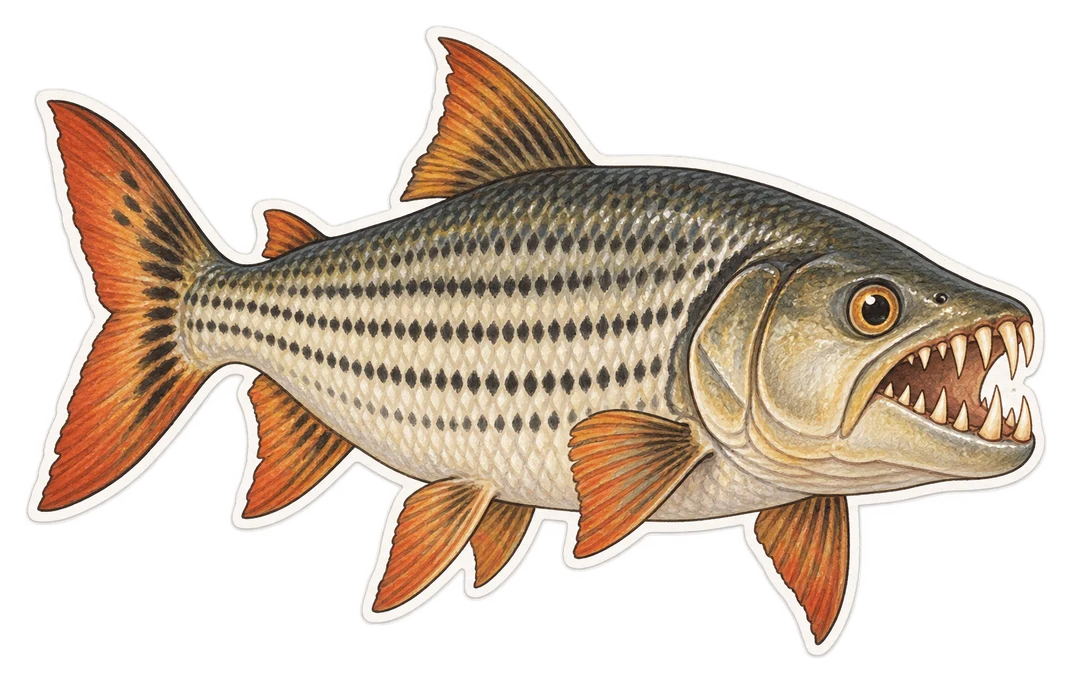 Le poisson tigre goliath (Hydrocynus goliath)